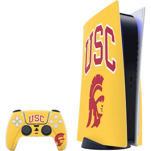 University of Southern California USC Trojans Yellow PlayStation PS5 Skins